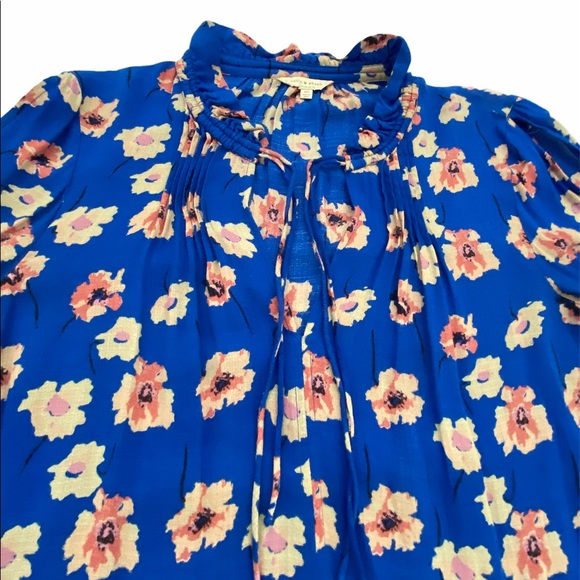 Lucky Brand Royal Blue Floral Top - Picture 4 of 6